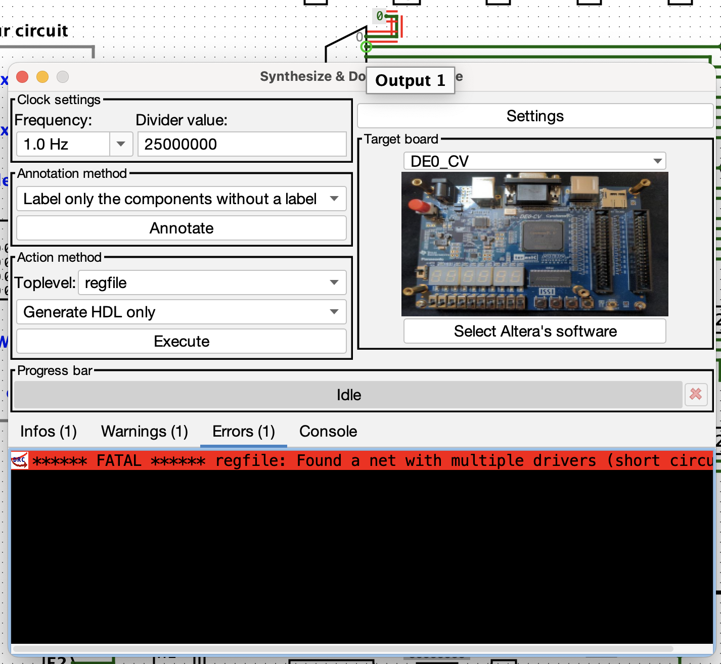 Screenshot of problematic wire.